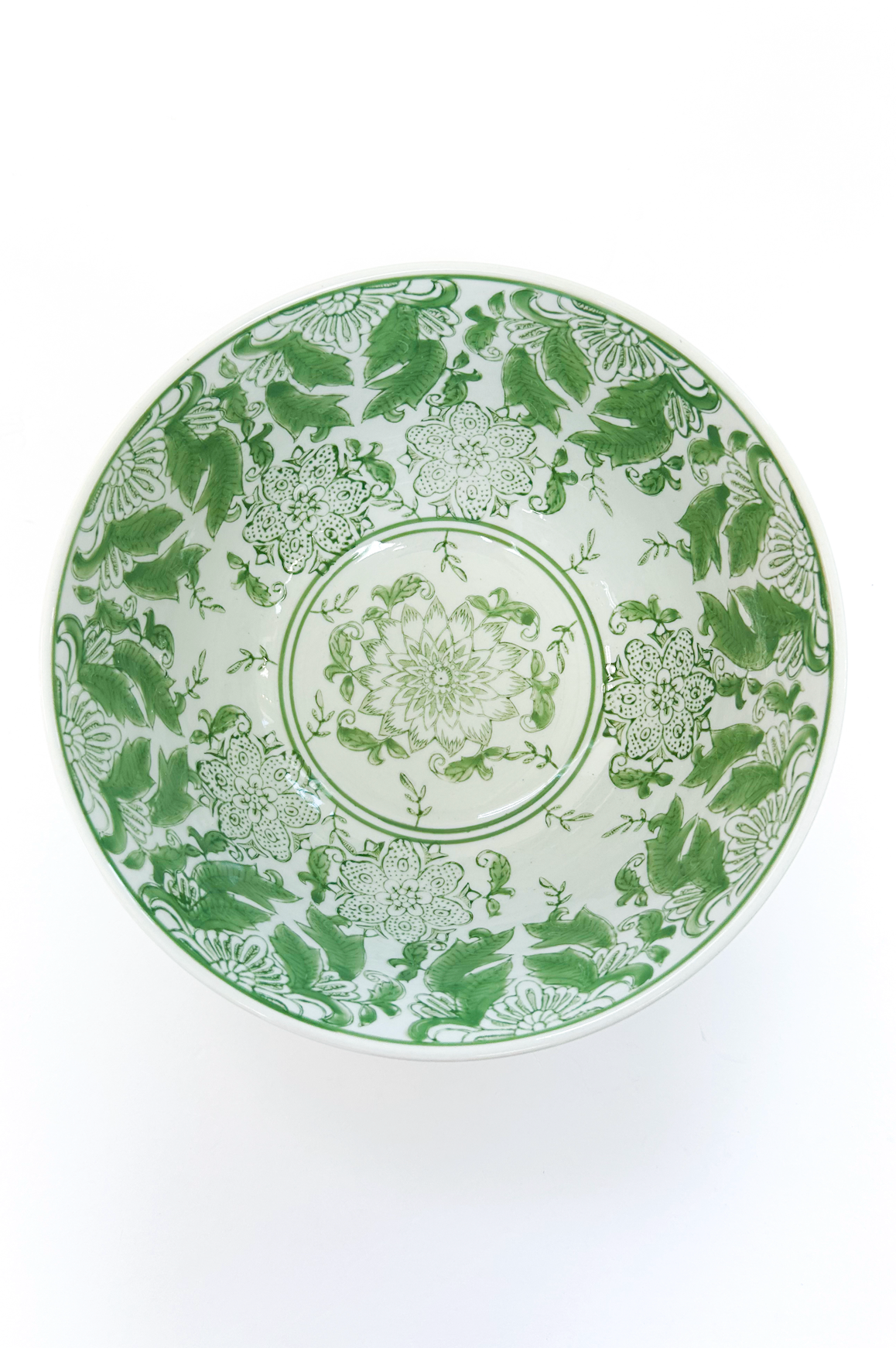 Green Printed Stoneware Bowl