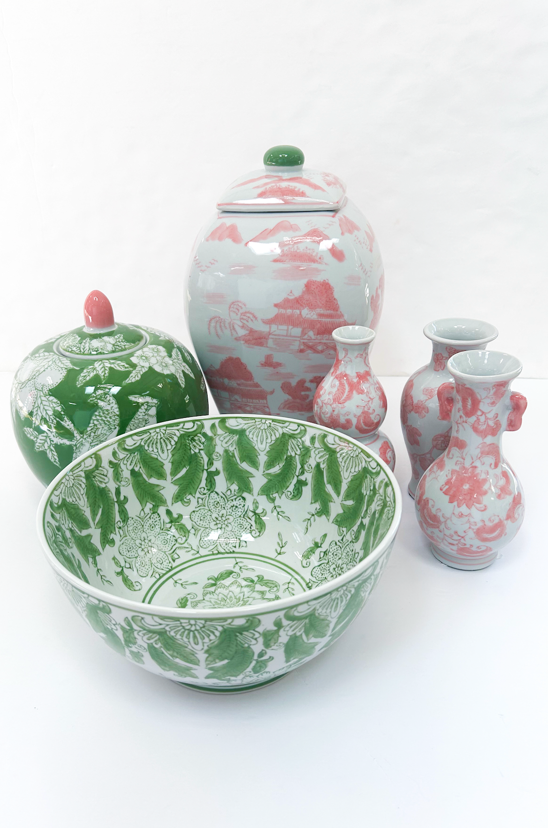Green Printed Stoneware Bowl
