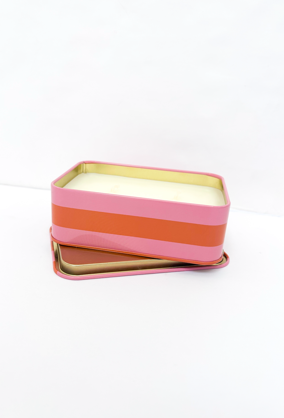 Orange/Pink Tin Candle - Orange Blossom