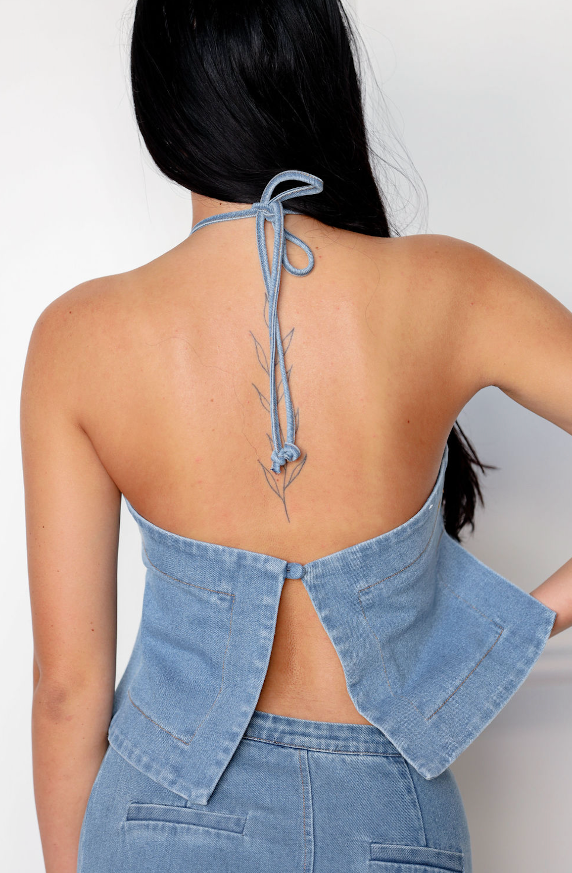 Gracie Denim Halter Top