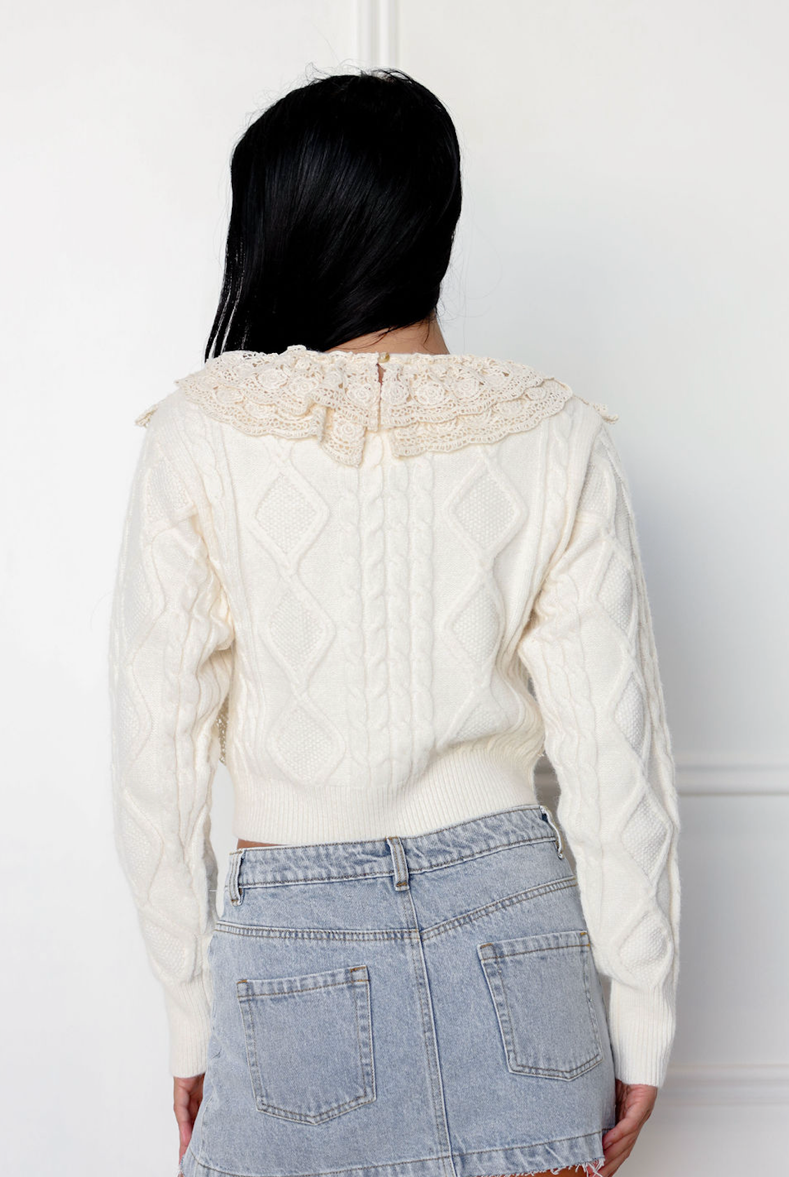 Ruffled Lace Sweater