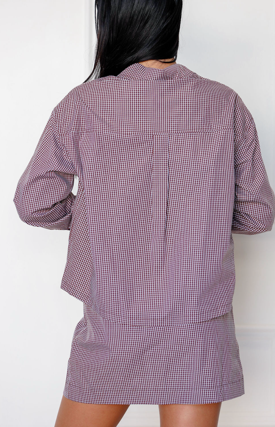 Gates Gingham Shirt & Skirt Set of 2