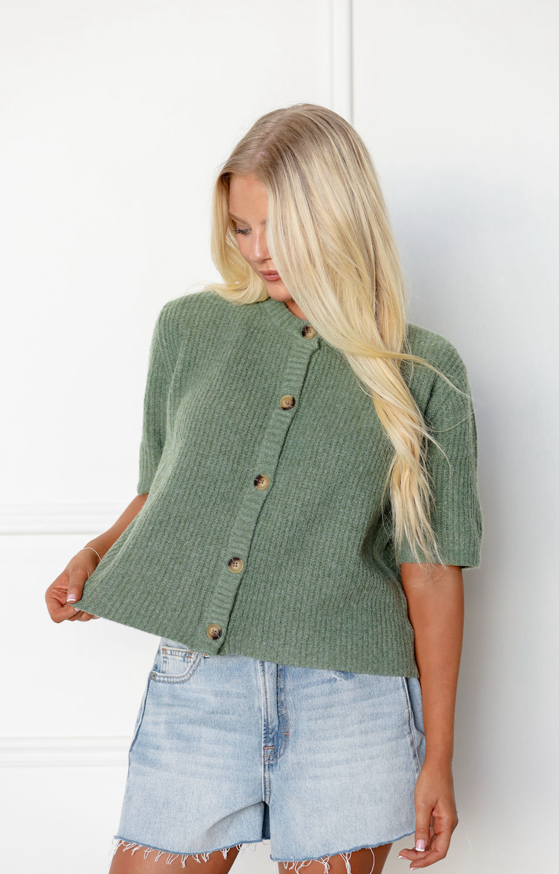 Celene Loose Fit Cardigan Sage