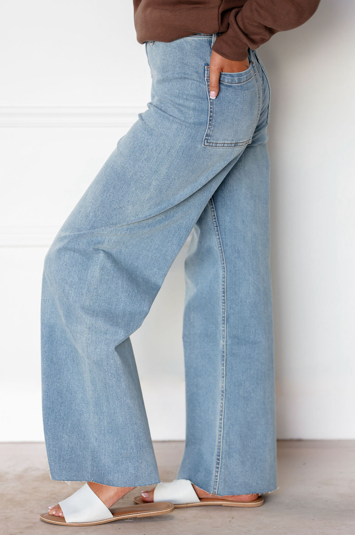 Straight Leg Denim Pants
