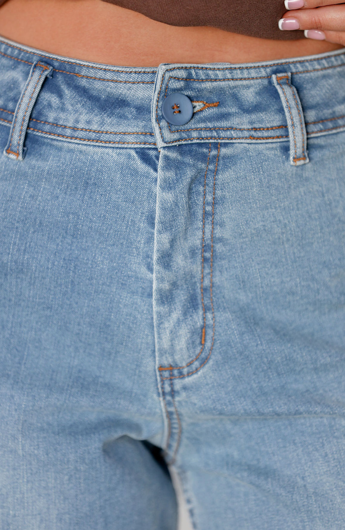 Straight Leg Denim Pants
