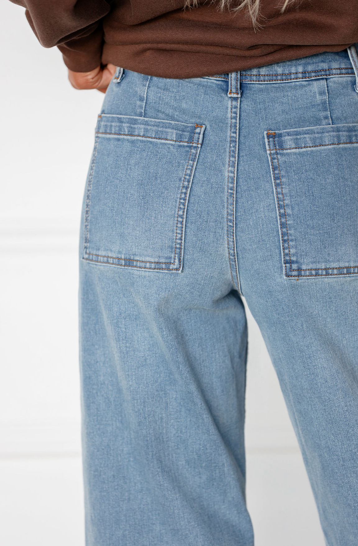 Straight Leg Denim Pants
