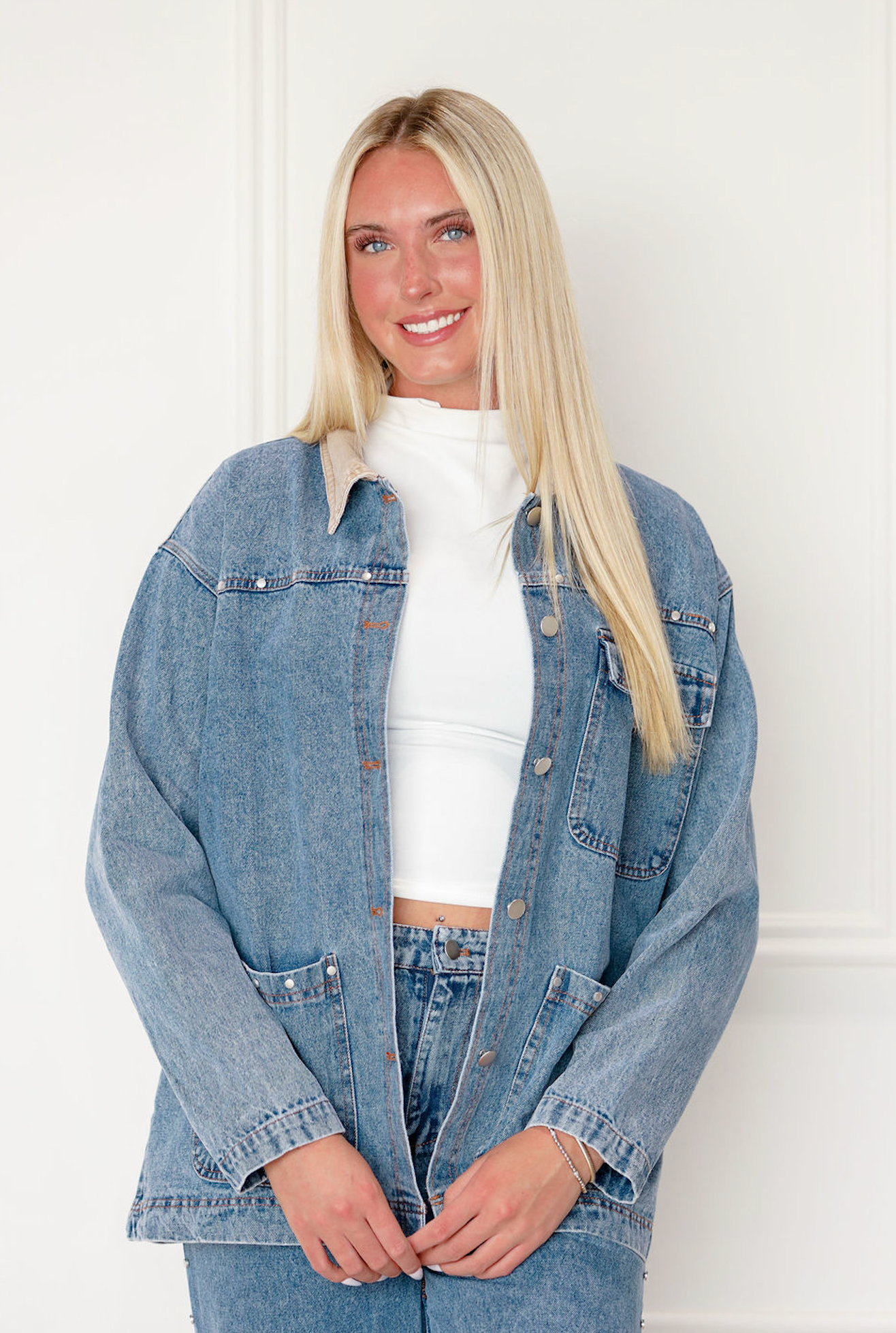 Denim Studded Jeans