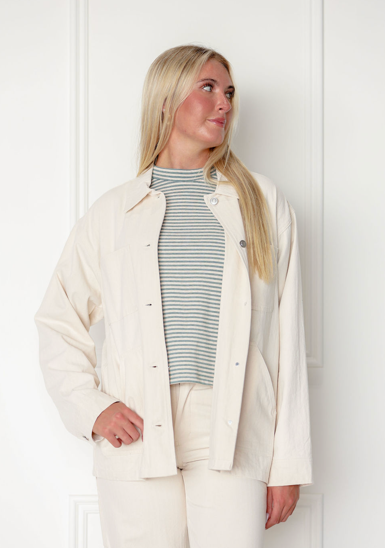 Ava Natural Oversized Jacket