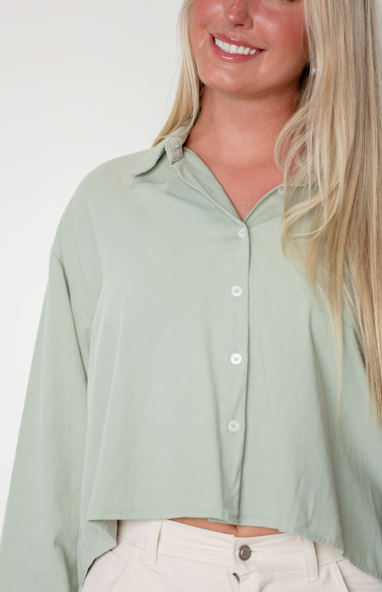 Sage Button Up Shirt