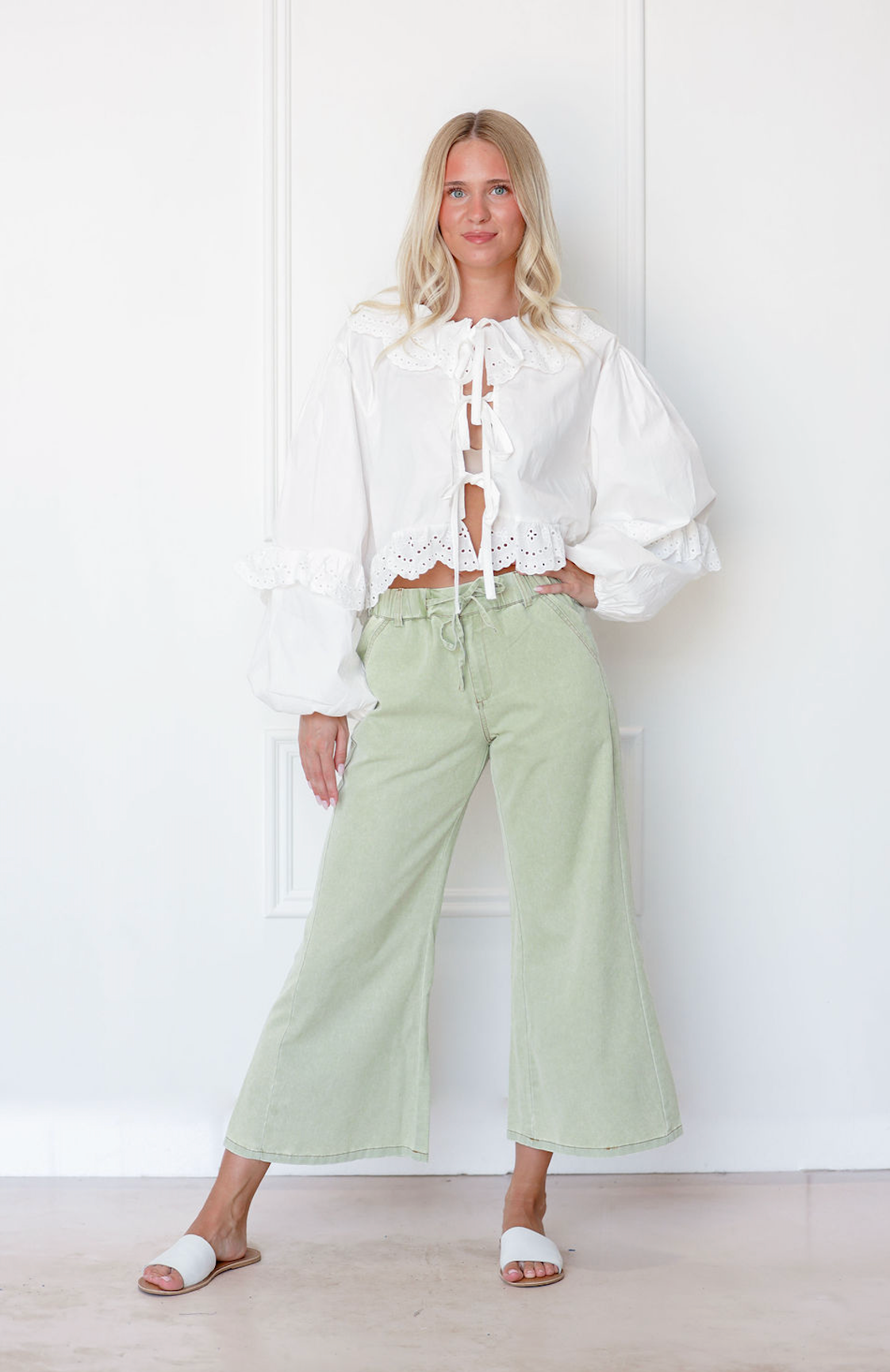 Sage Stitch Wide Leg Pants