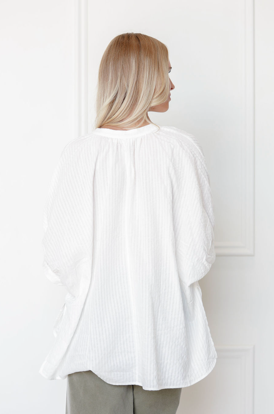 Adeline V-neck Blouse White