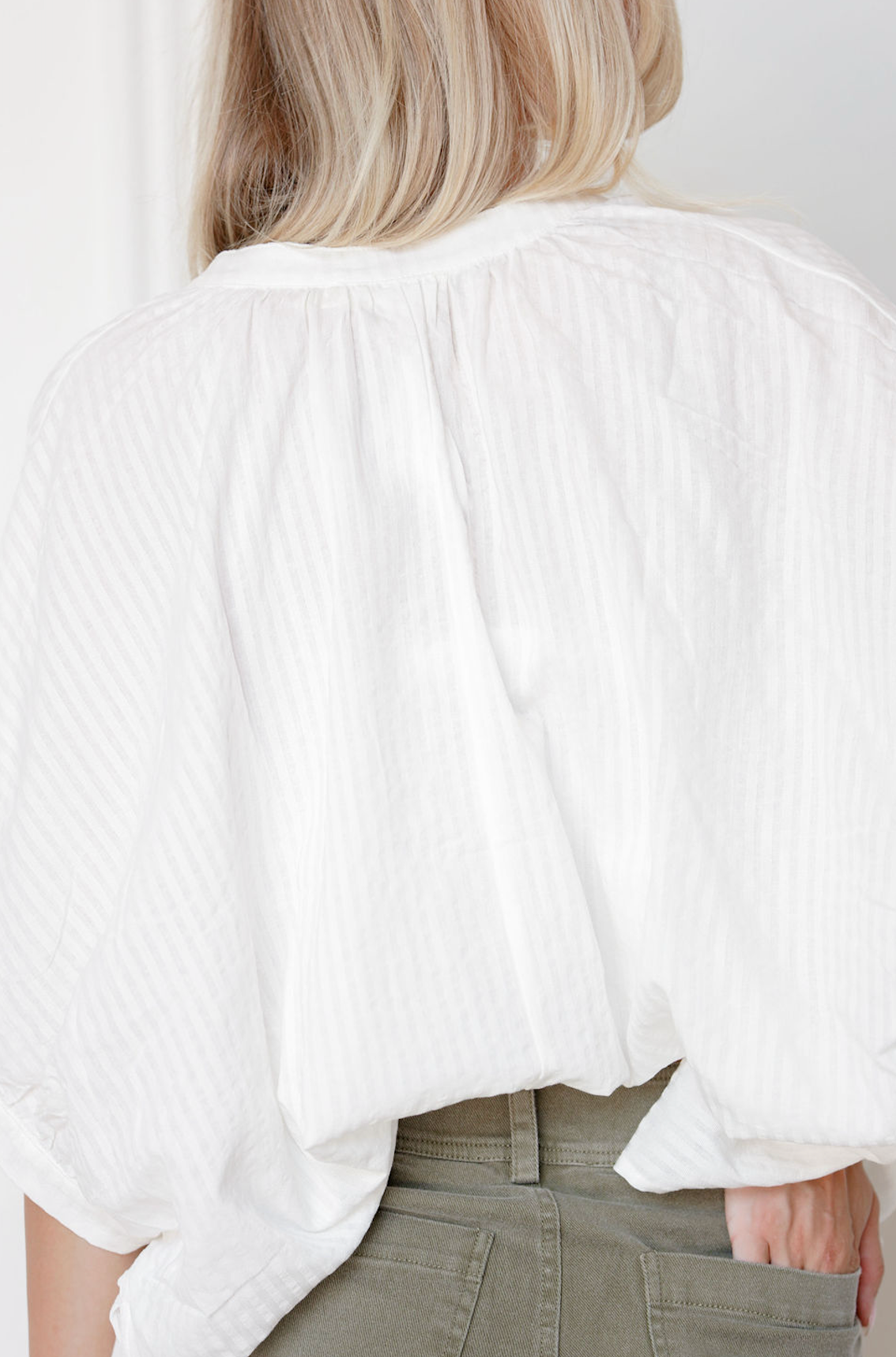 Adeline V-neck Blouse White
