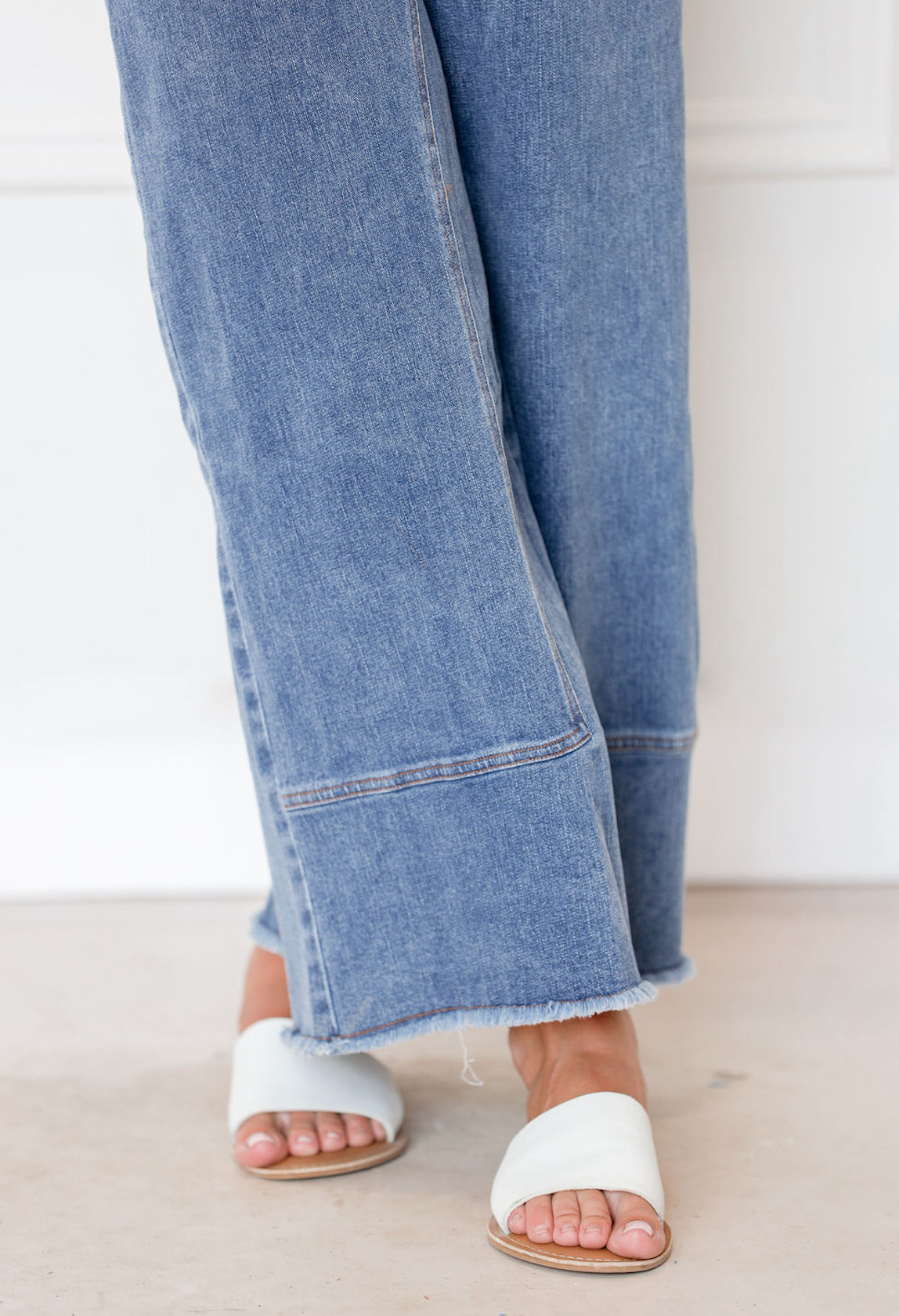 Mid Rise Straight Leg Jeans