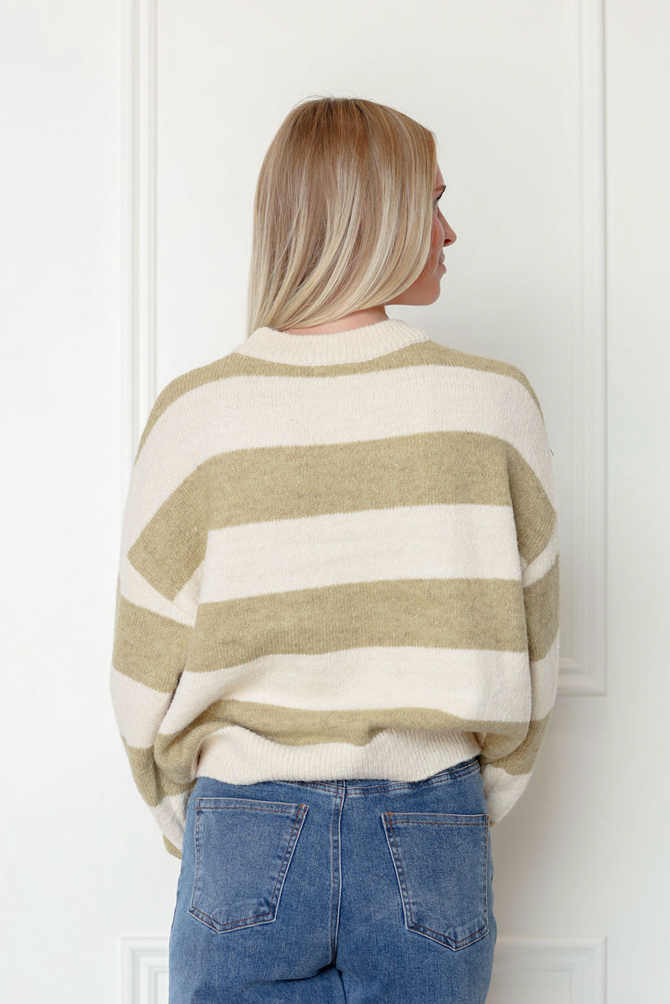 Arlette Olive Stripe Sweater