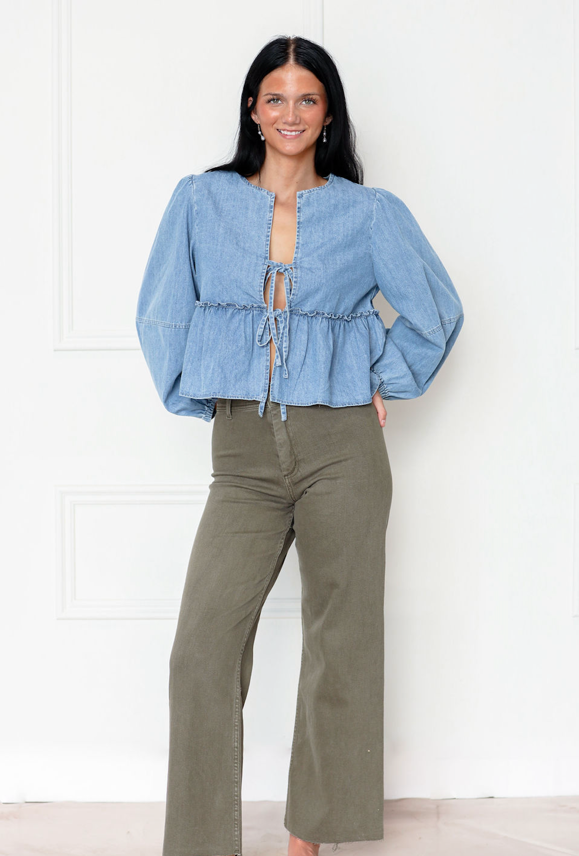 Olive Straight Leg Pants