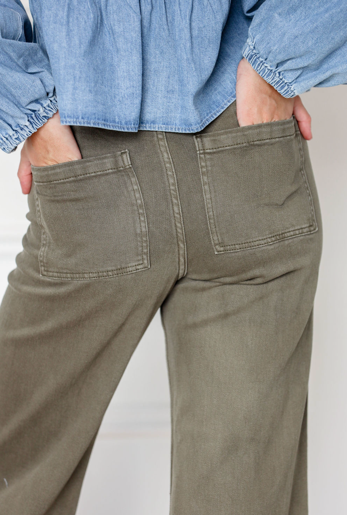 Olive Straight Leg Pants