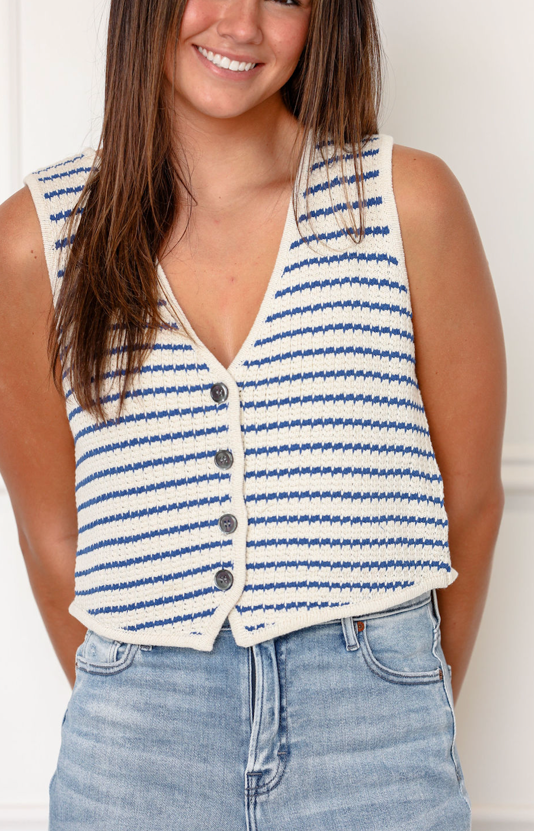 Winslet Stripe Knit Vest