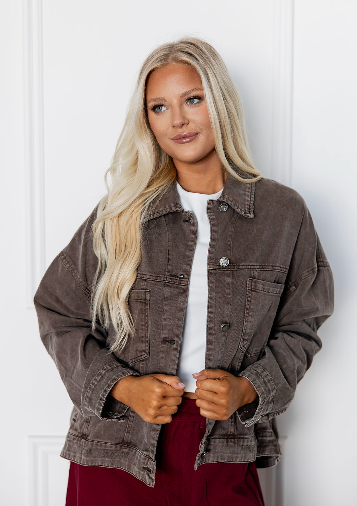 Coffee Denim Jacket