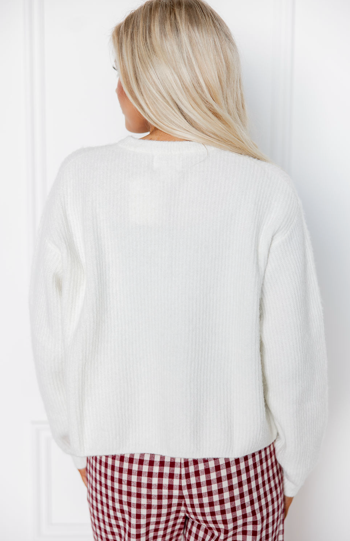Single Button Cardigan Snow