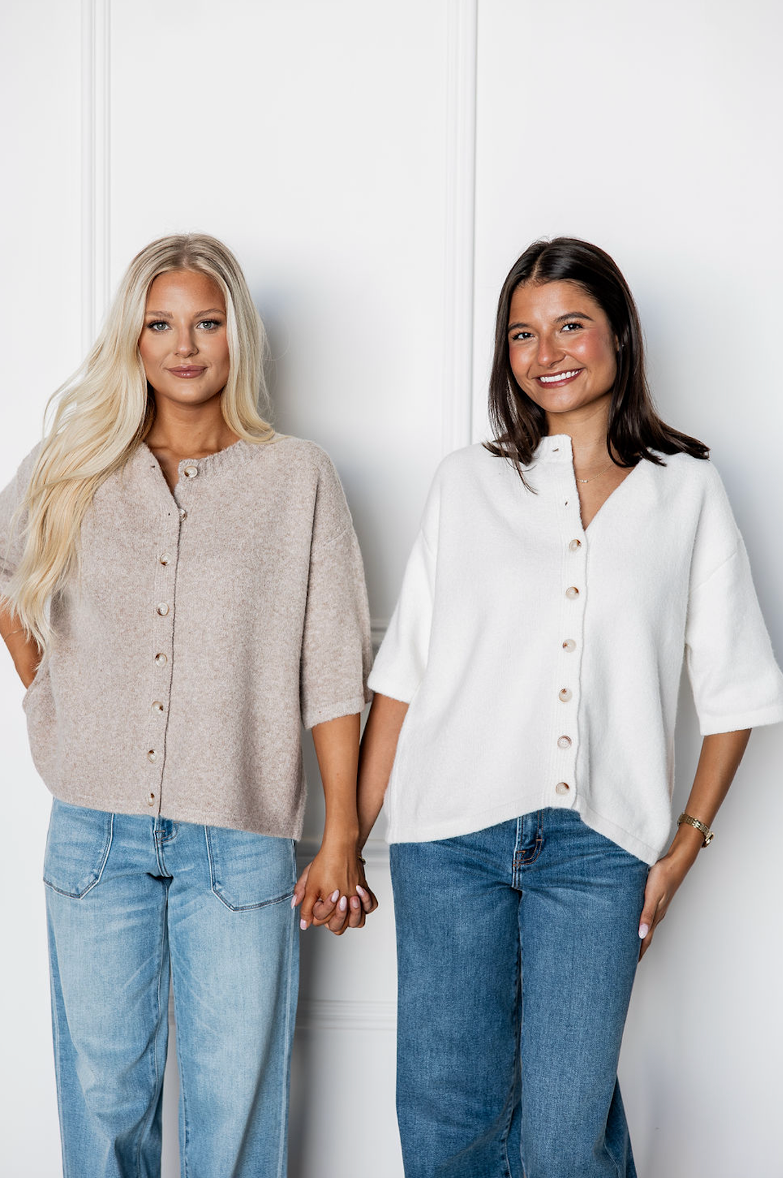 Amanda Button Up Sweater Mocha