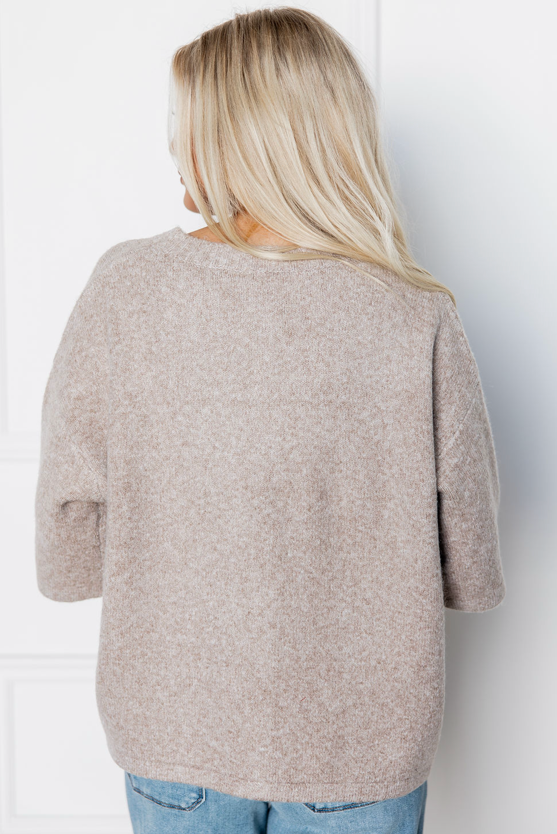 Amanda Button Up Sweater Mocha