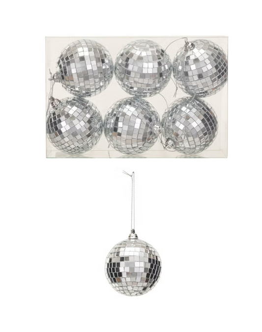 Box of 6 Disco Ornaments