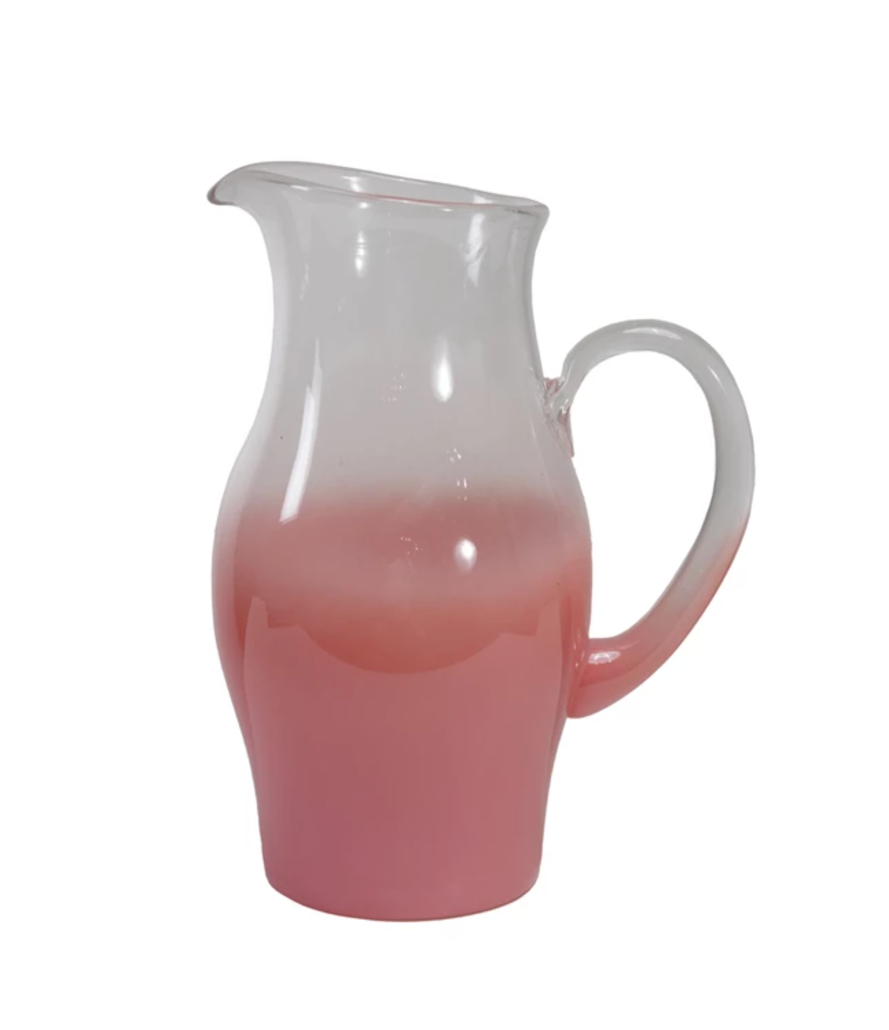 Peach Ombre Glass Pitcher