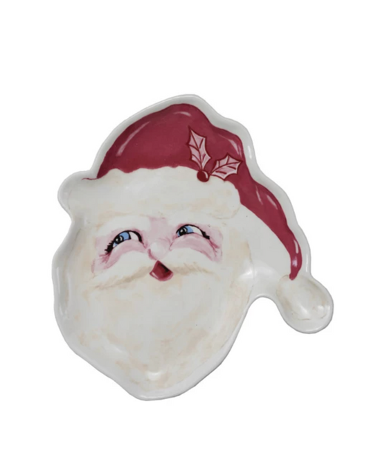 Vintage Santa Stoneware Plate