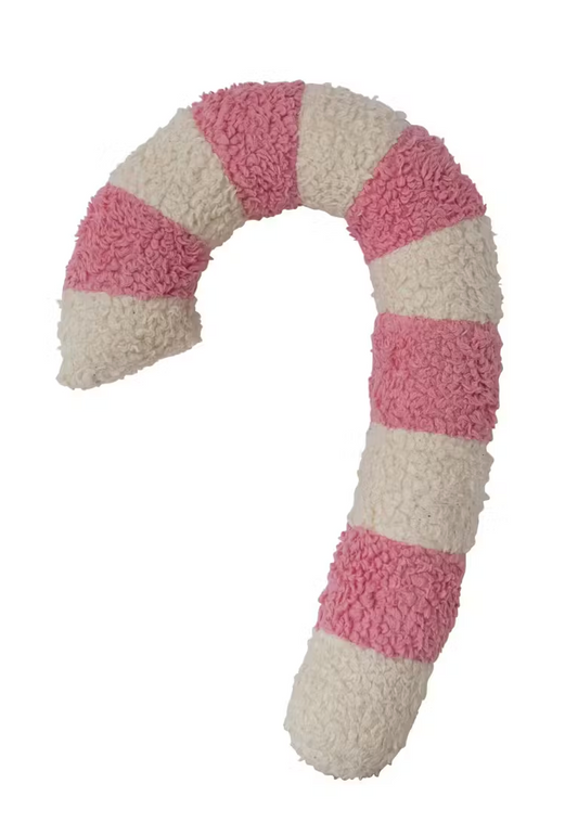 Sherpa Candy Cane Pillow