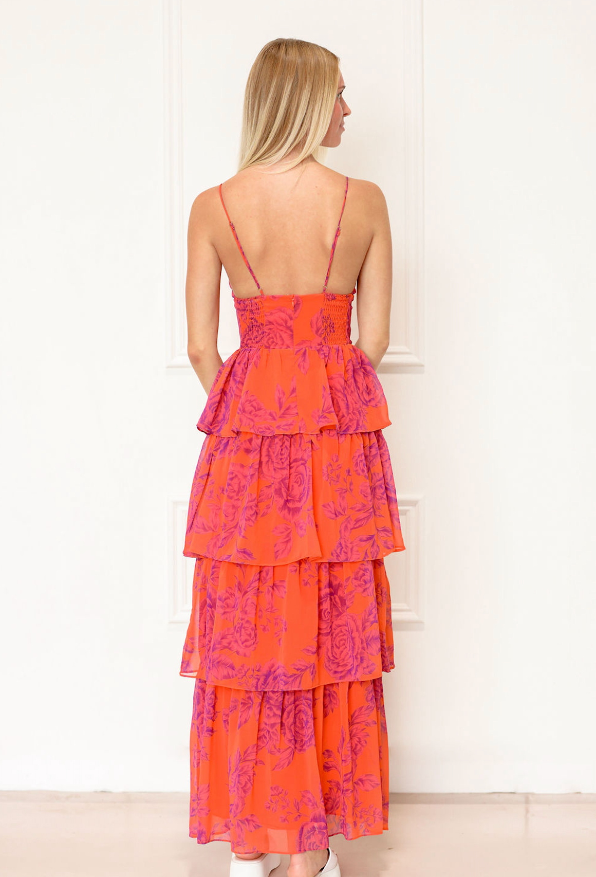 Mila Floral Ruffle Maxi Dress