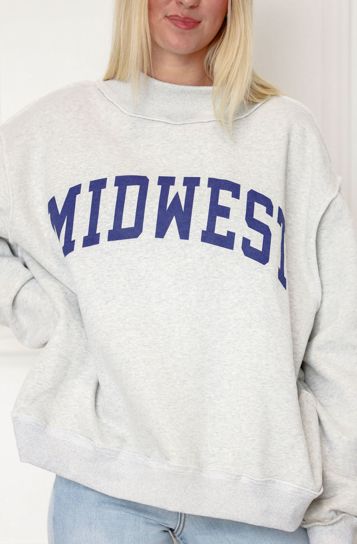 Reversible Midwest Mock Neck Sweatshirt