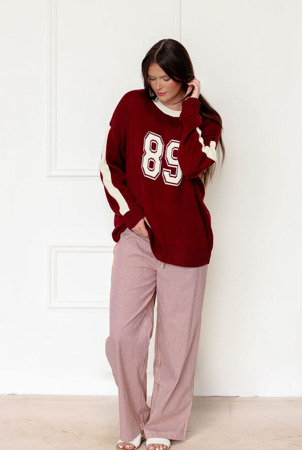 89 Varsity Sweater Wine