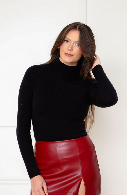 Long Sleeve Layering Turtleneck Black