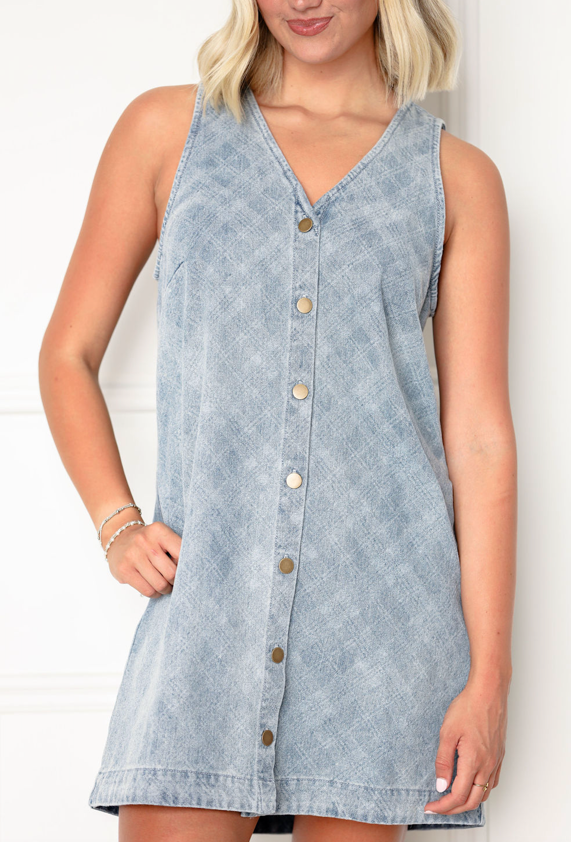 Abi Denim Button Front Dress