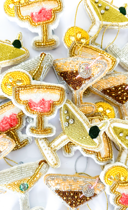 Beaded Cocktail Ornament