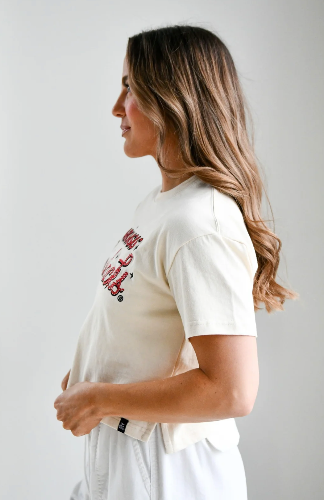 Razorbacks Lasso Cropped Tee