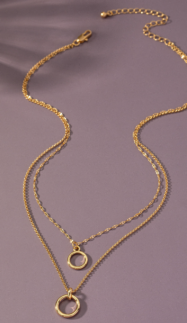Two Row Circle Necklace