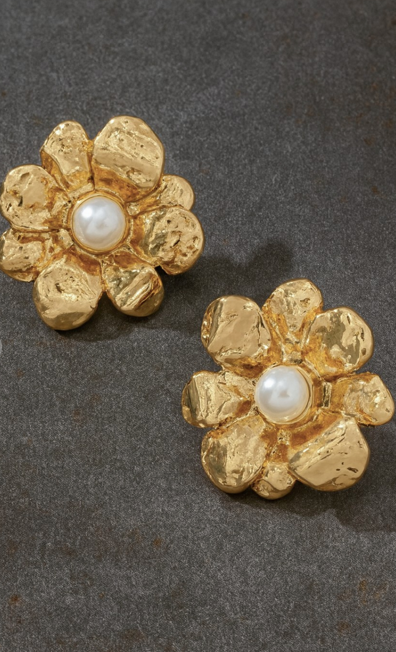 Floral Pearl Studs