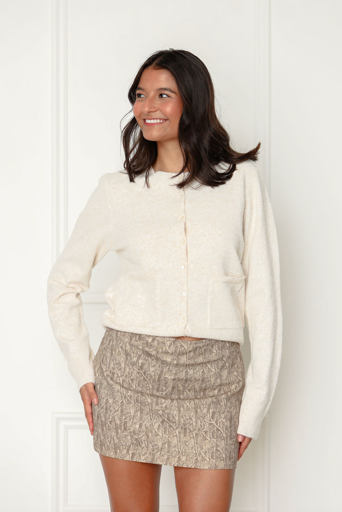 Neutral Camo Mini Skirt