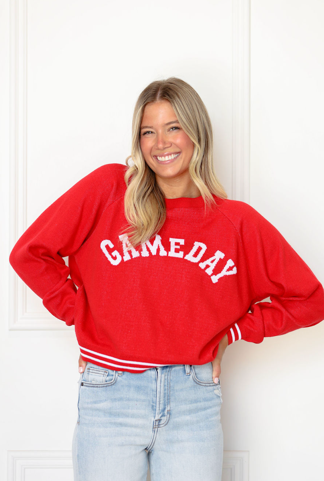Gameday Athletic Stripe Sweater
