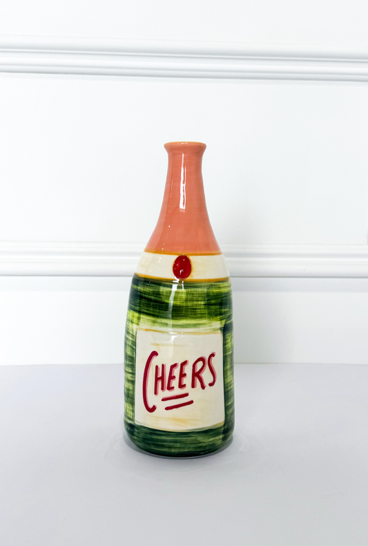 Cheers Bottle Shaped Vase