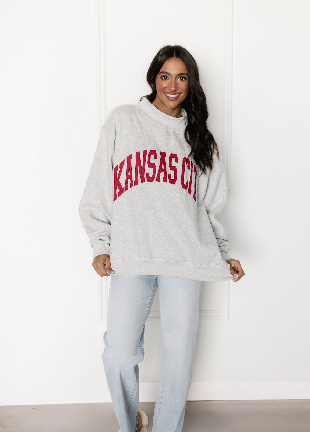 Reversible Kansas City Mock Neck Sweatshirt