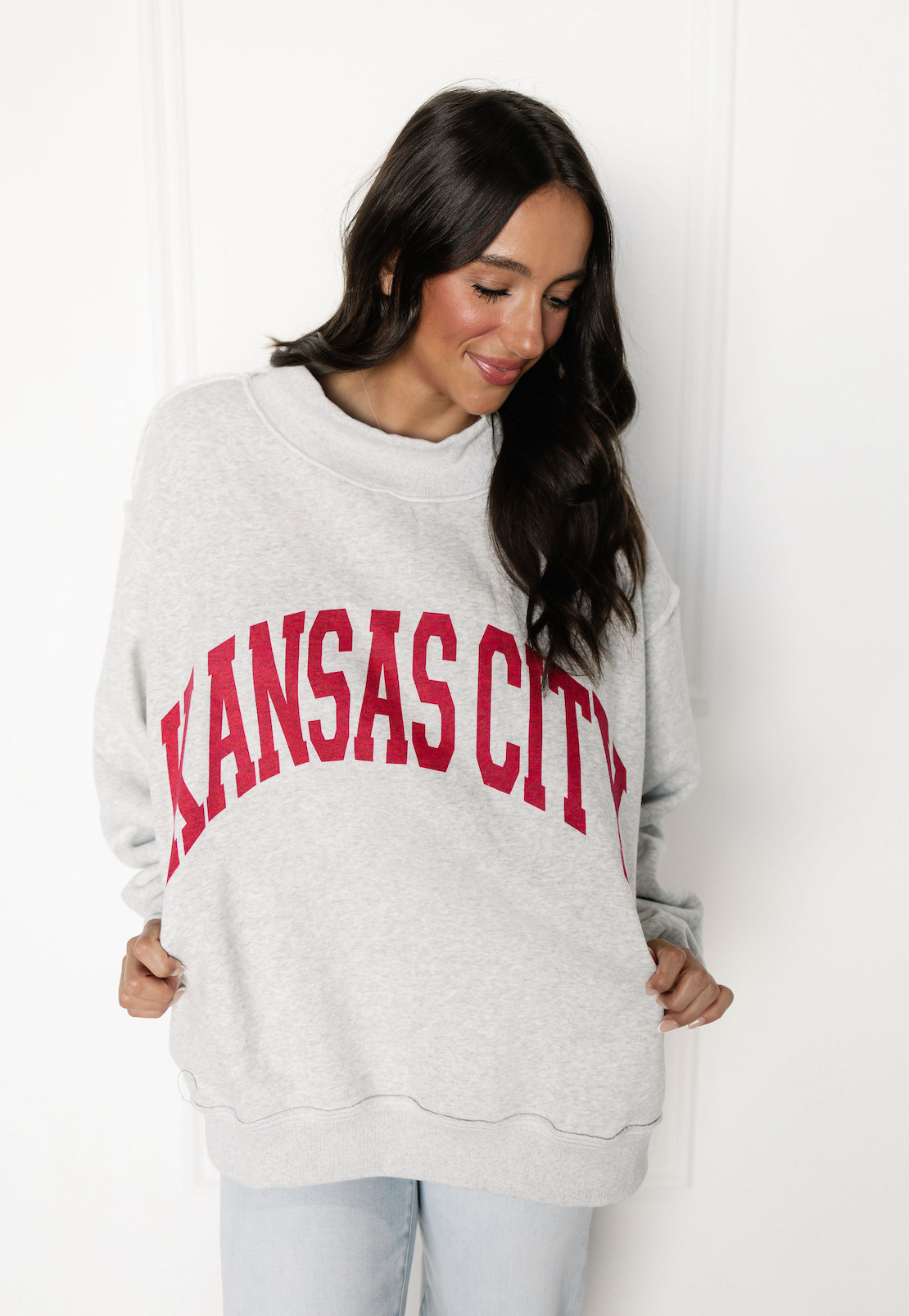 Reversible Kansas City Mock Neck Sweatshirt