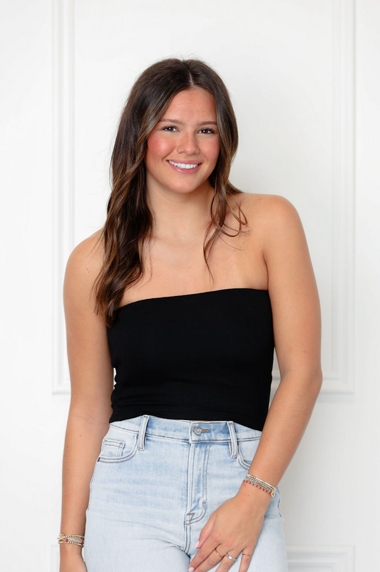 Strapless Tube Top Black