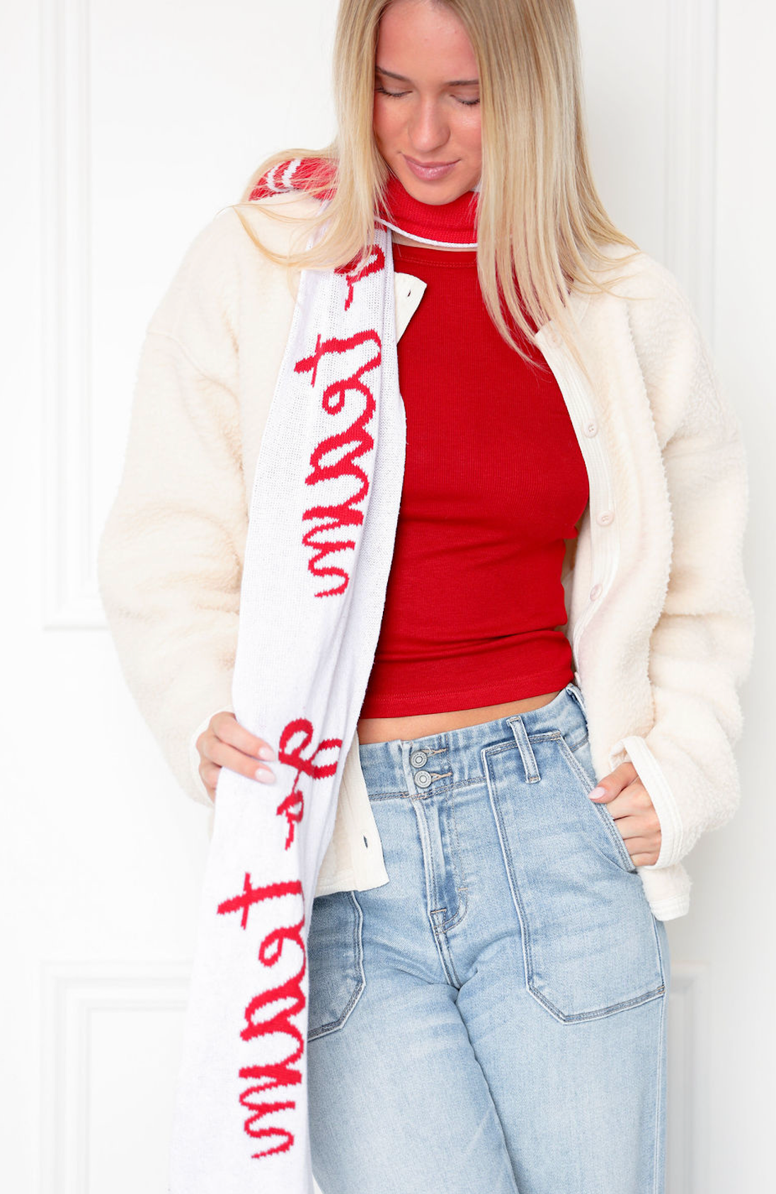 Go Team Script Knit Scarf