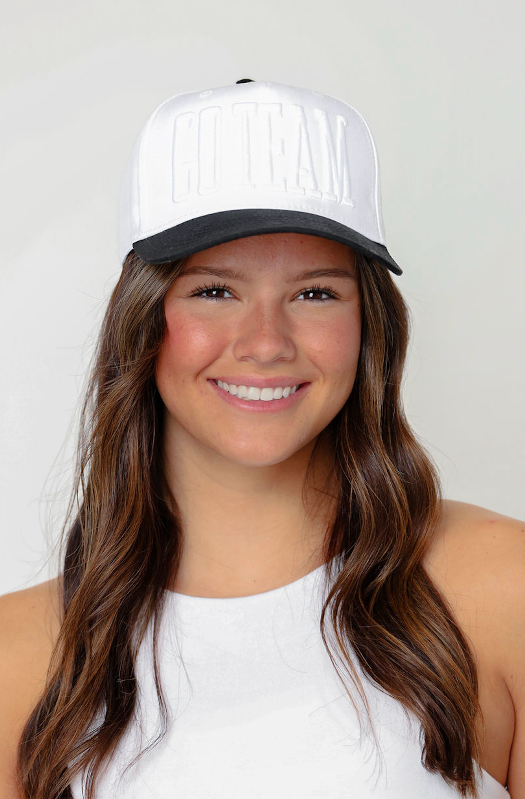 Go Team Tonal Vintage Hat White/Black - Clothe Boutique