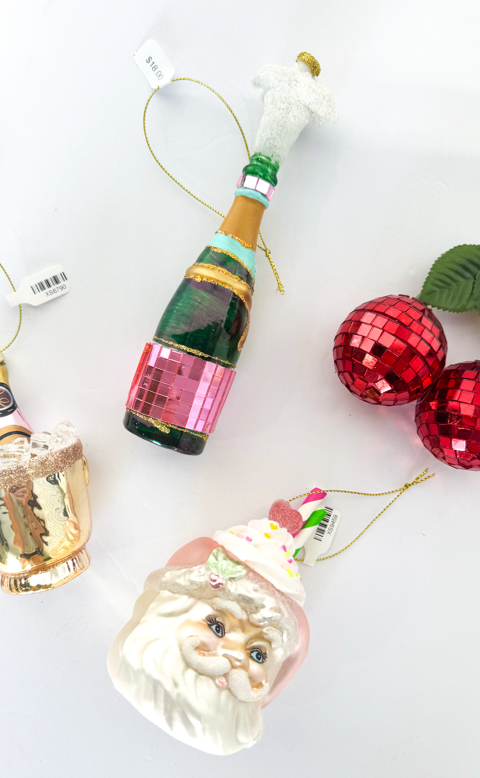 Champagne Glass Bottle Ornament