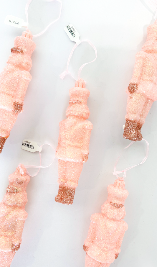 Pink Glitter Solider Ornament
