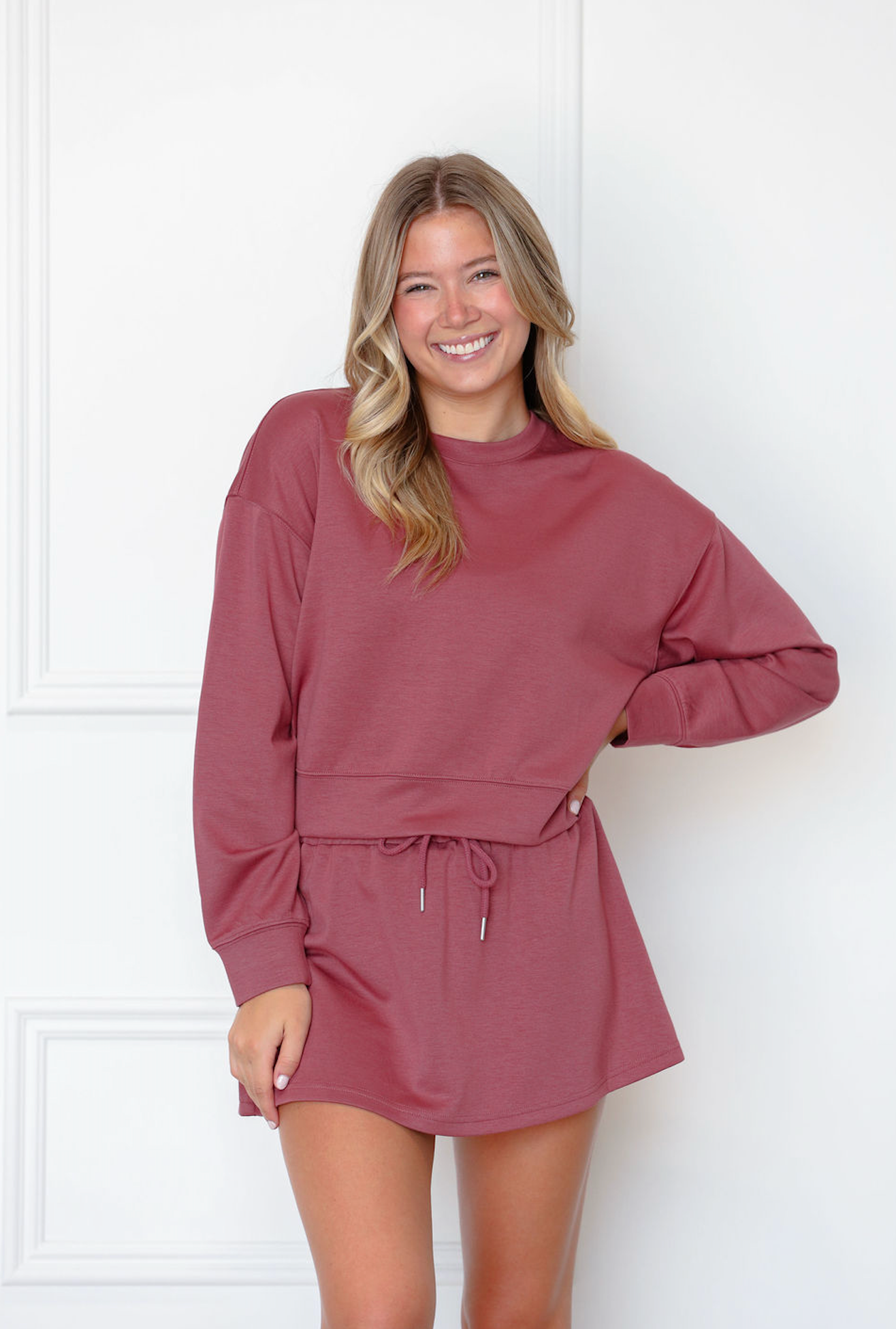 Rose Sweatshirt & Skirt Set of 2