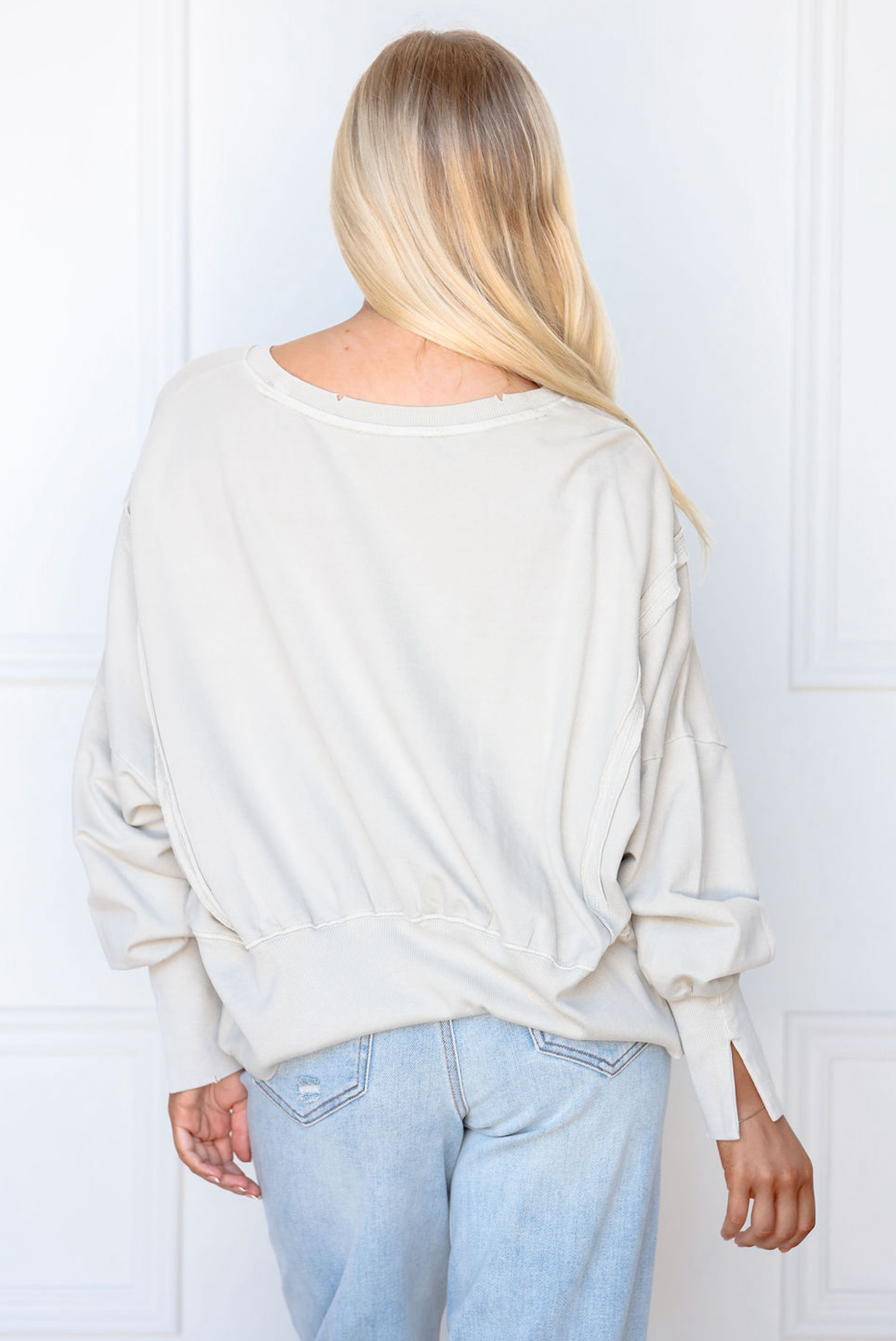 Everyday Hi-Lo Pullover Grey